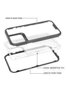 Anti-fall Clear Phone Case - Grey - View 4