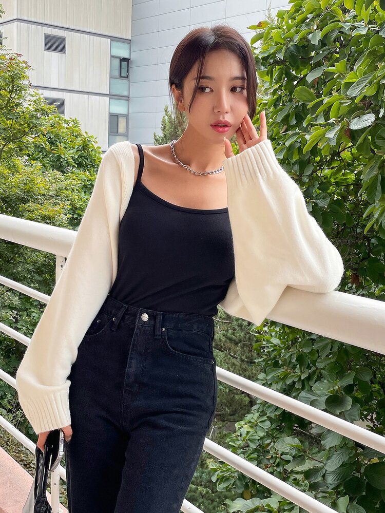 Dolman Sleeve Open Front Crop Cardigan