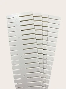 4 piezas Divisor de cajón de plástico - Blanco - Ver 5