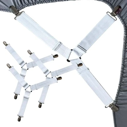 4pcs Bed Sheet Holder Straps, Fitted Sheet Straps