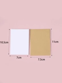 6 piezas liso Tarjeta de felicitación & 6 piezas Sobre - Blanco - Ver 4