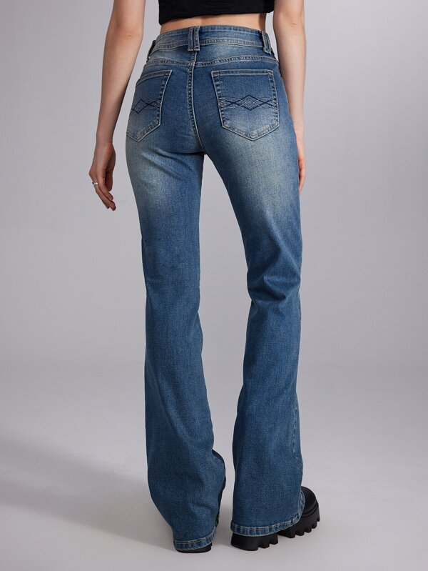 Fairycore Butterfly Embroidery Jeans SHEIN EUR