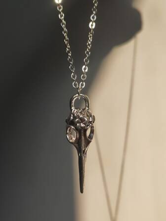 Grunge Punk Animal Skeleton Charm Necklace