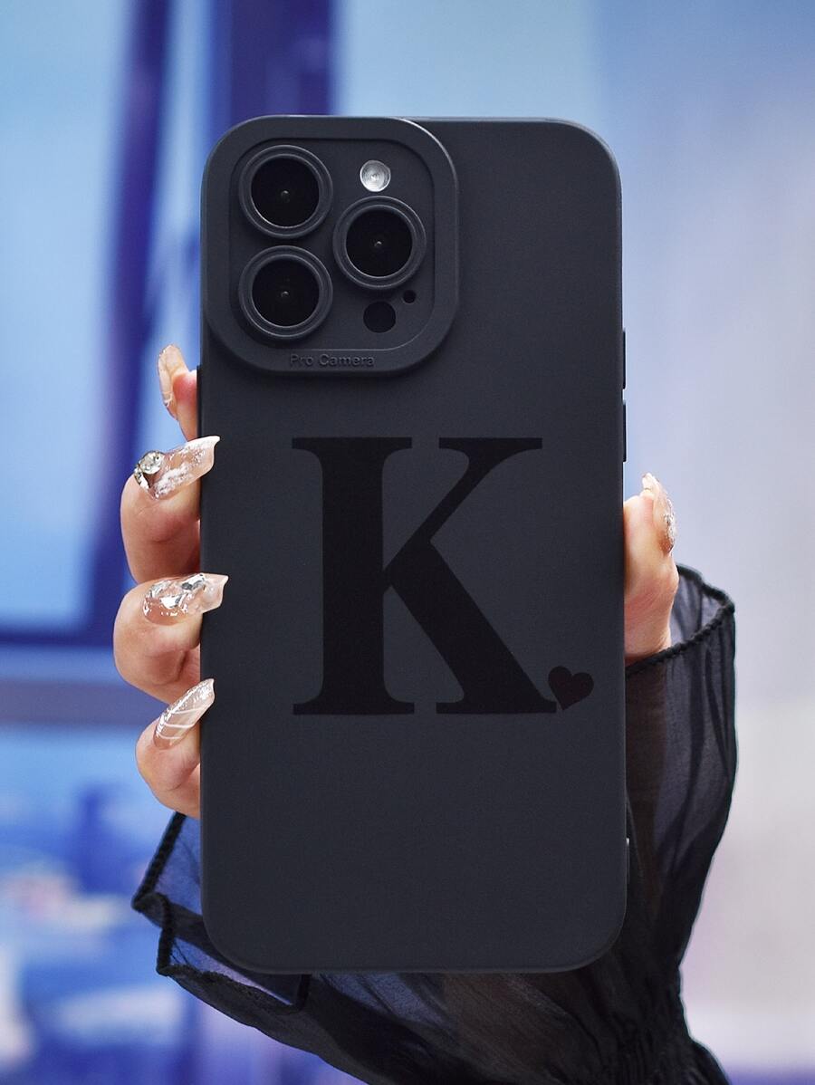 Funda para teléfono con gráfico de letras compatible con iPhone 15/15Pro/15Plus/15Promax - Multicolor - Ver 1