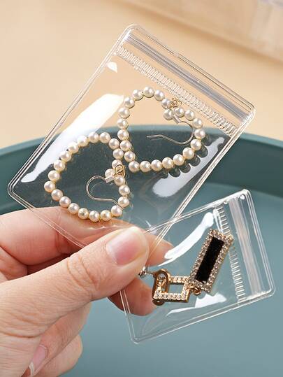 10入組透明便攜首飾收納袋