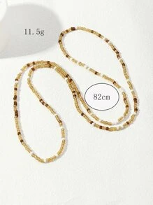 Vòng chân đính cườm khối màu ngẫu nhiên - Nhiều màu - Xem 3