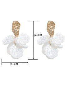 Hoa tai hình giọt nước - trắng - Xem 3