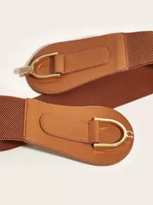 Street Symmetrical Buckle Belt Halloween Summer, School Fall, Autumn, Halloween - Camel - View 5