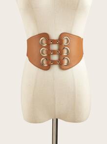 Studded Decor Corset Belt Halloween Waist Traineraccessories For Ladies For Dress Western Cowboy Cowgirl Country Wear Vintage Brown Belt Women Corset Belt For Dress,Waist Trainer Waist-Shaping For Waist Slimming And Tummy Control - Camel - View 2
