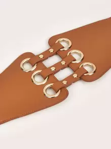 Studded Decor Corset Belt Halloween Waist Traineraccessories For Ladies For Dress Western Cowboy Cowgirl Country Wear Vintage Brown Belt Women Corset Belt For Dress,Waist Trainer Waist-Shaping For Waist Slimming And Tummy Control - Camel - View 3