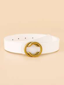 Cinturón con hebilla metálica - Blanco - Ver 1