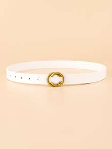 Cinturón con hebilla metálica - Blanco - Ver 2