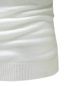 Manfinity Homme Áo len nam Khối Màu Giải trí - Đỏ và trắng - Xem 3