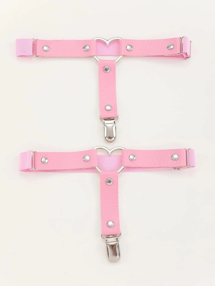 Our Kawaii 2pcs Heart Studded Decor Garter Belt is such a vibe