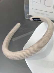 DAZY Minimalist Solid Headband - Beige - View 7