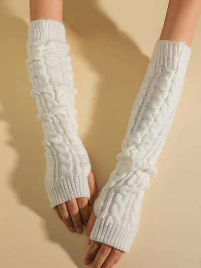 Solid Fingerless Gloves