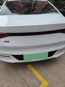 1入組3D字母圖案汽車貼紙 - 紅色 - 查看 6
