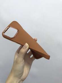 電鍍素色手機殼 - 棕色 - 查看 4
