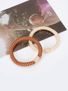 10pcs Solid Hair Tie Casual For Daily Use - View 4
