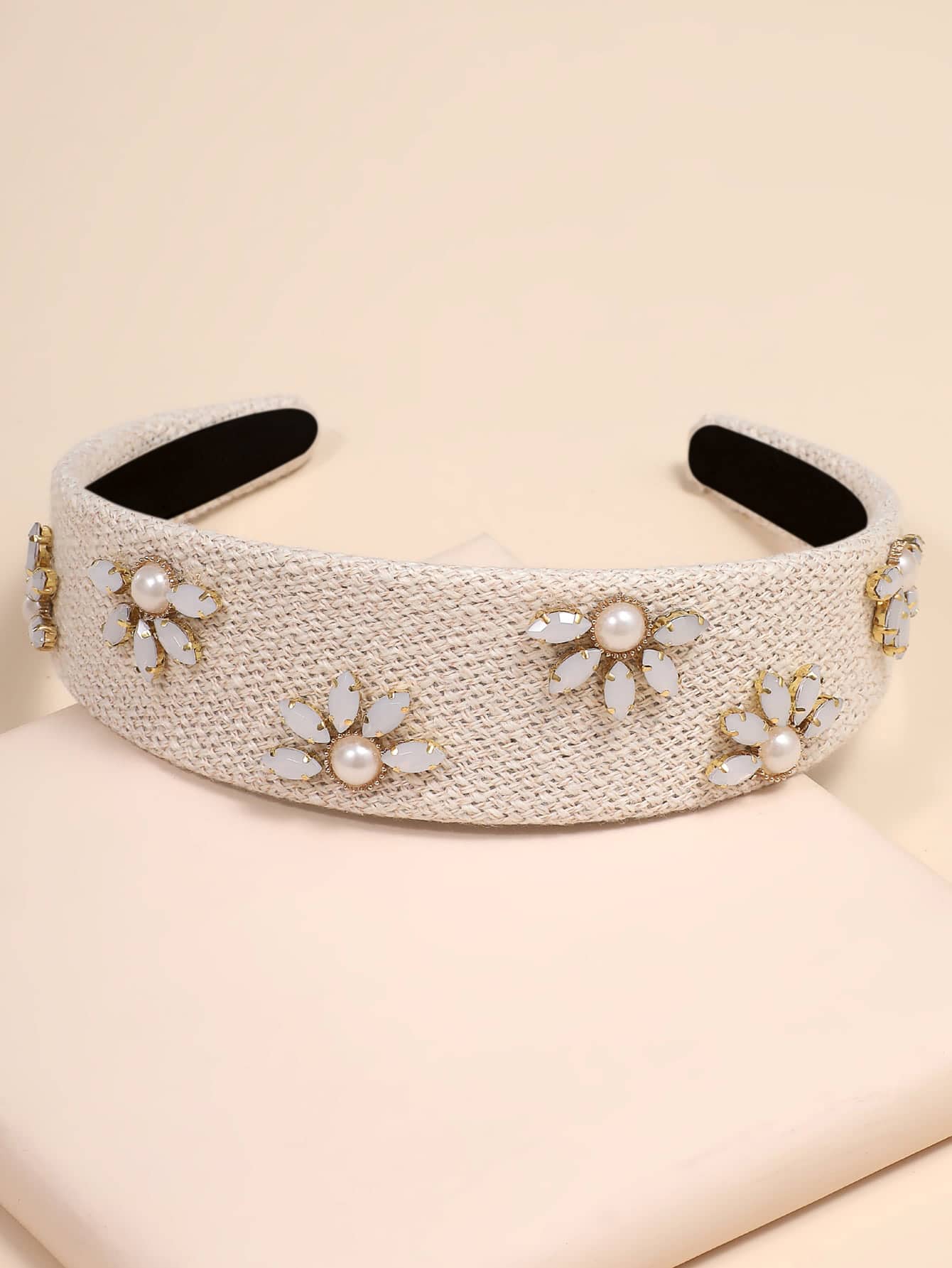 Faux Pearl Decor Hair Hoop Elegant,Hairband,Hair Hoop Headbands Hair Accessories Head Accessories - White - View 1