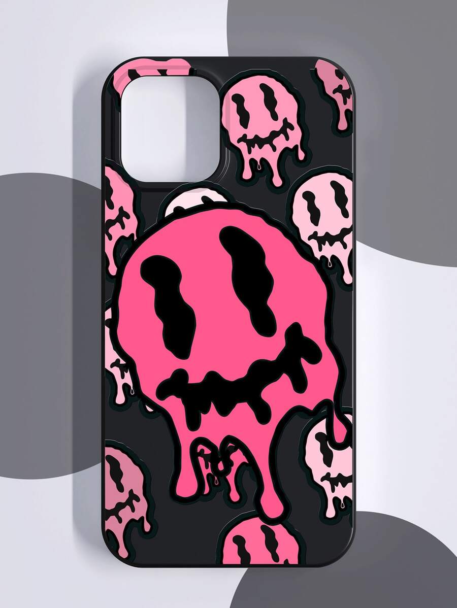 Smile Face Pattern Phone Case - Multicolor - View 1