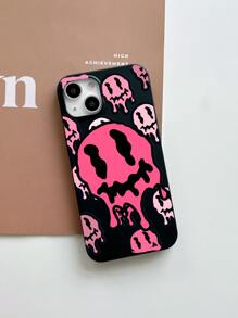 Smile Face Pattern Phone Case - Multicolor - View 3