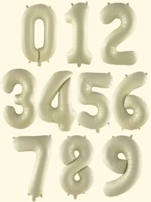 H.L.BALLOON 1 个数字形气球，32 英寸 PE 数字气球，适用于生日派对装饰、圣诞节 - 杏色 - 查看 2