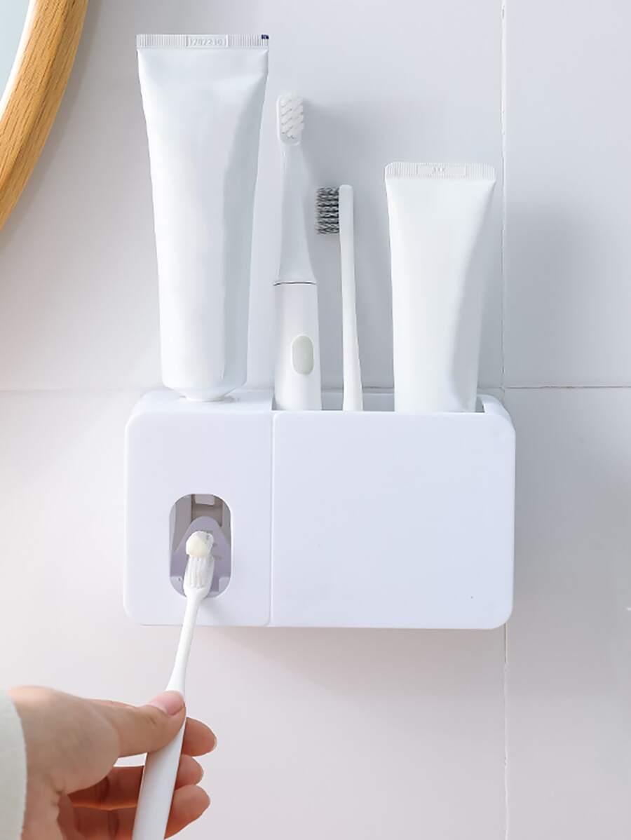 Giá để bàn chải đánh răng tự động đa chức năng - trắng - Xem 1