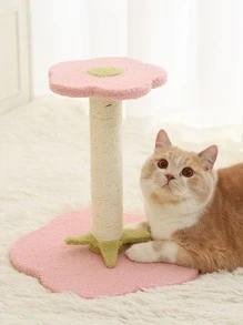 Flower Design Cat Tree - Pink - View 1