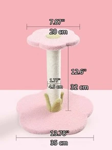 Flower Design Cat Tree - Pink - View 3