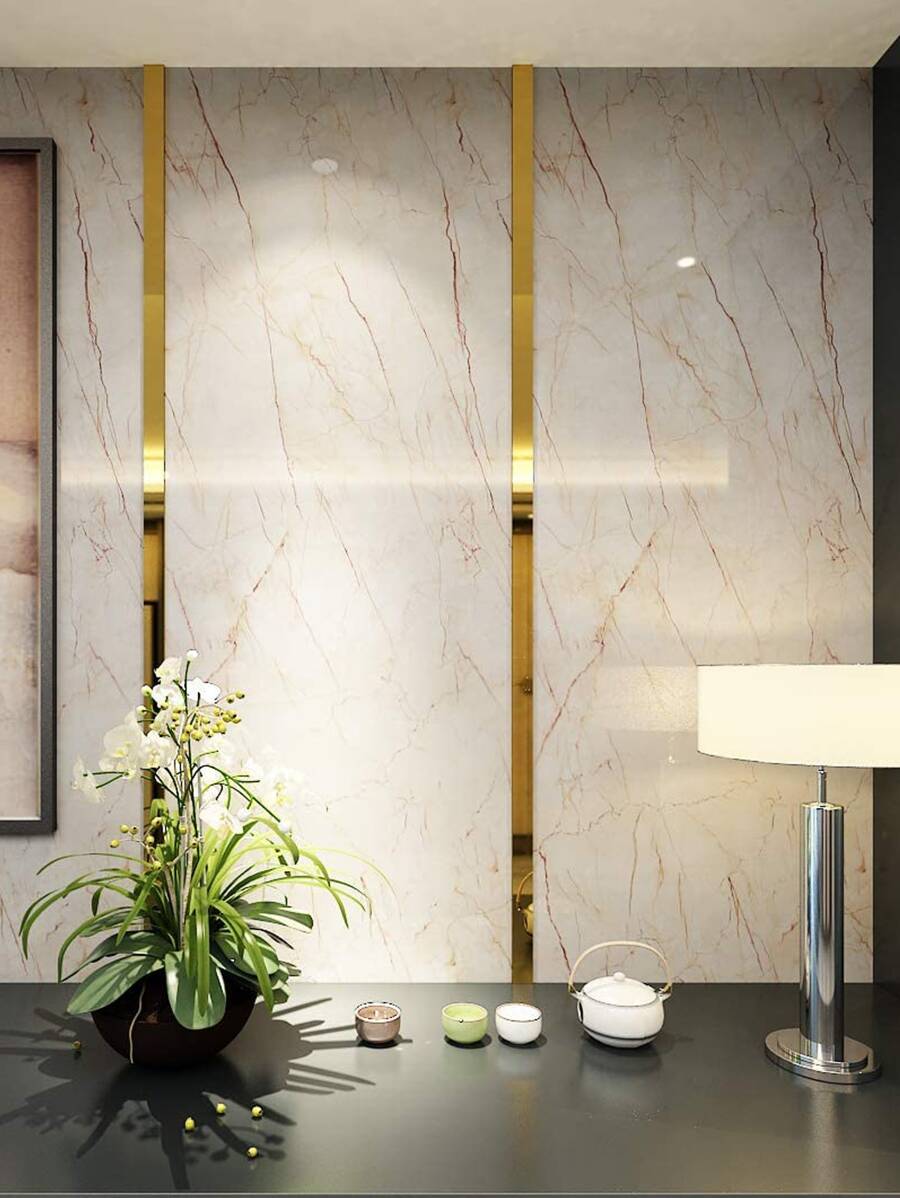 1卷大理石紋樣式牆紙 - 彩色 - 查看 1