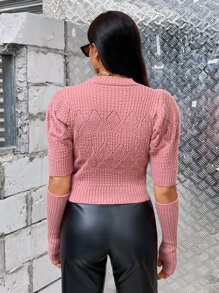 Áo len nữ màu trơn Giải trí - Hồng - Xem 2