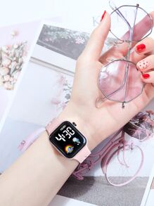 LED Digital Watch - Pink - View 5