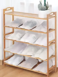 5pcs Plain Disposable Shoes Laundry Bag - White - View 1