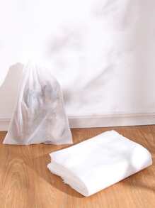 5pcs Plain Disposable Shoes Laundry Bag - White - View 2
