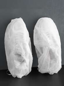 5pcs Plain Disposable Shoes Laundry Bag - White - View 4