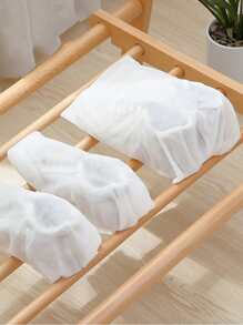 5pcs Plain Disposable Shoes Laundry Bag - White - View 7