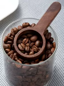 1 件木制随机颜色咖啡量勺，多功能简易咖啡勺，适用于家庭、厨房、圣诞礼物、学校用品