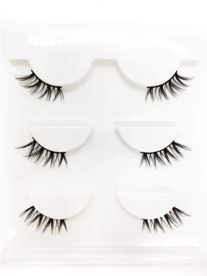 3pairs Separated False Eyelashes Strip Lashes,Lashes,Eyelashes,Fake Lashes