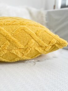 Funda de cojín sin relleno con diseño geométrico - Amarillo - Ver 3