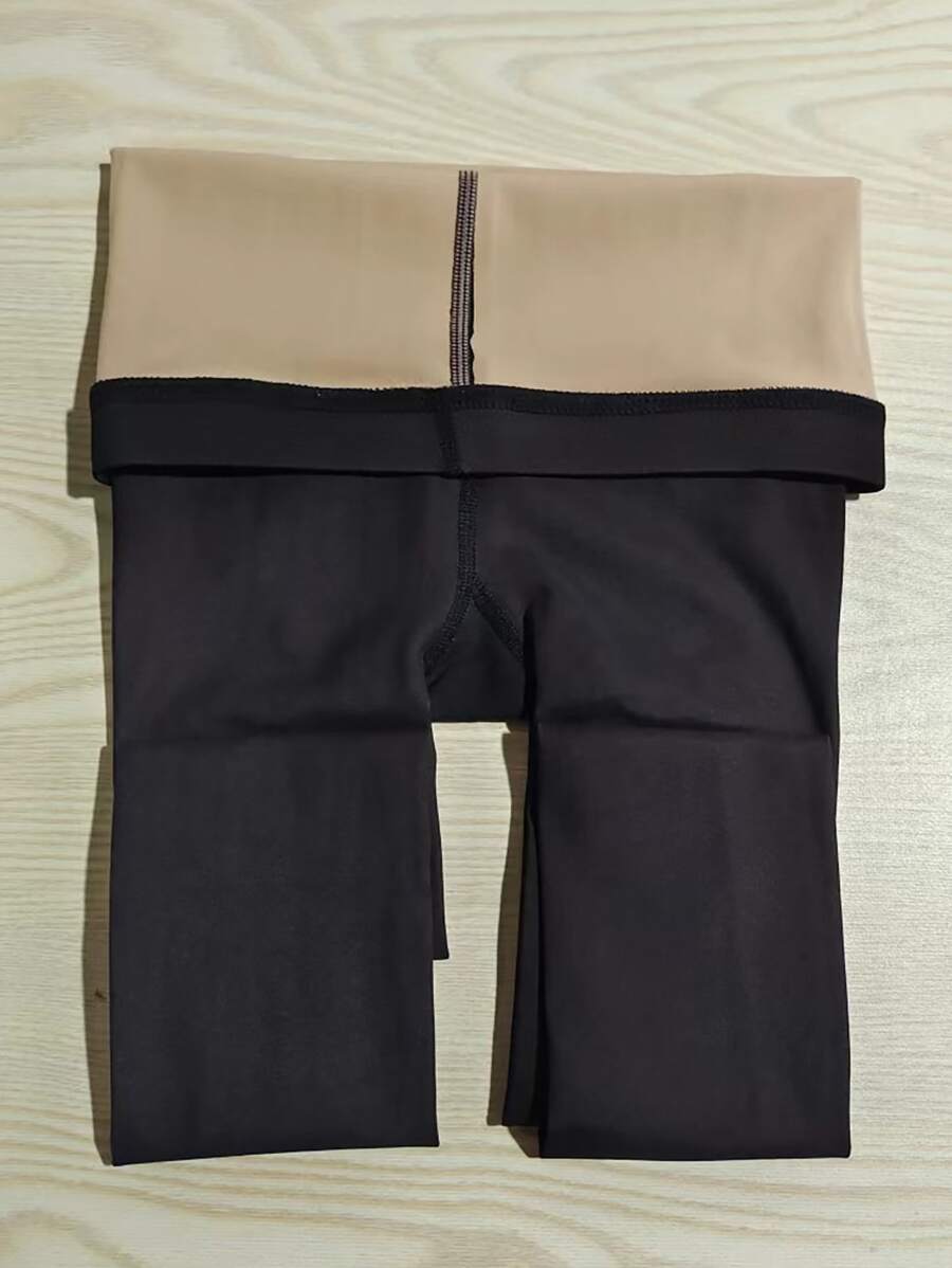 Minimalist Solid Tights - Black - View 1