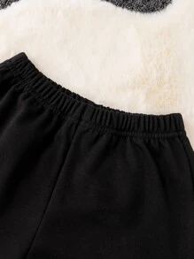 SHEIN 男小童2入組流行咖啡棕色毛茸茸套頭毛衣和翻領外套適用於秋天和冬天 - 彩色 - 查看 7