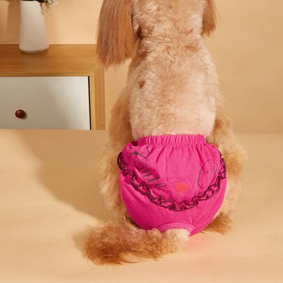 Letter Graphic Pet Sanitary Pants