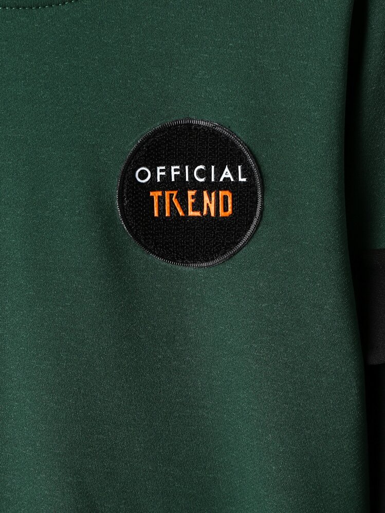 SHEIN Boys Letter Graphic Pullover & Sweatpants - Multicolor - View 4