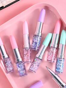 随机颜色创意文具口红笔迷人学生水笔0.5mm黑色中性笔女生