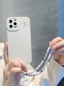 Heart Pattern Phone Case With Lanyard Compatible With iPhone15/15Plus/15Pro/15Promax - Multicolor - View 5