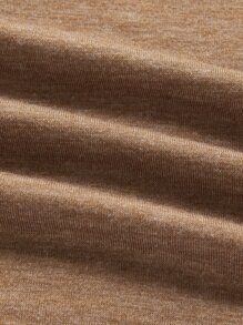 Manfinity Men Mock Neck Letter Graphic Tee - Camel - View 5