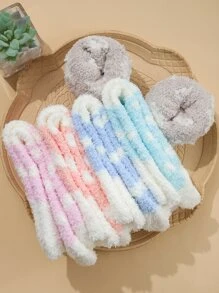 5雙愛心圖案中筒襪