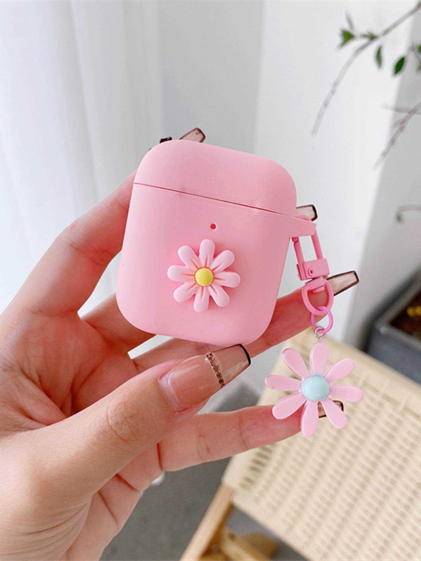 Funda de auriculares con diseño de flor - Multicolor - Ver 1