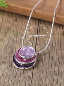 Vòng cổ mặt dây chuyền hình học - Nhiều màu - Xem 5